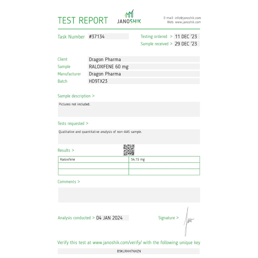 Raloxifene by Dragon Pharma, Europe