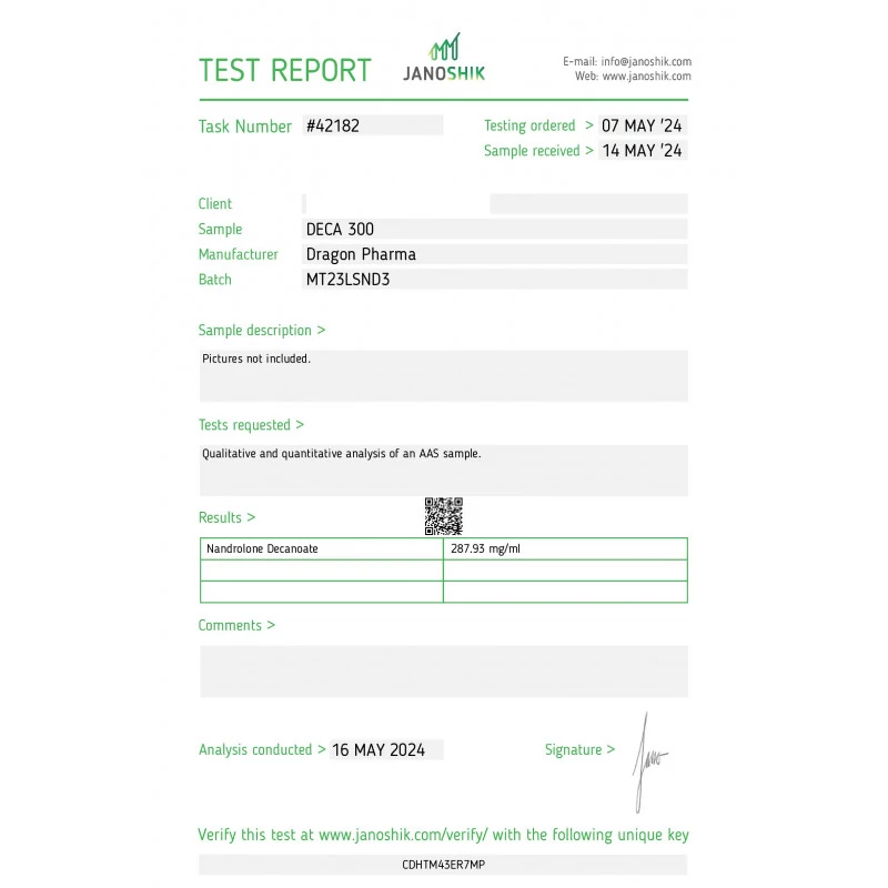 deca 300 lab quality results