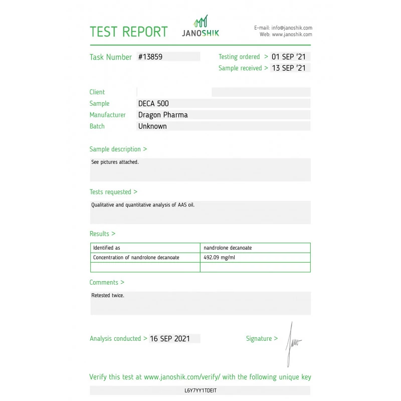 deca 500 lab quality results