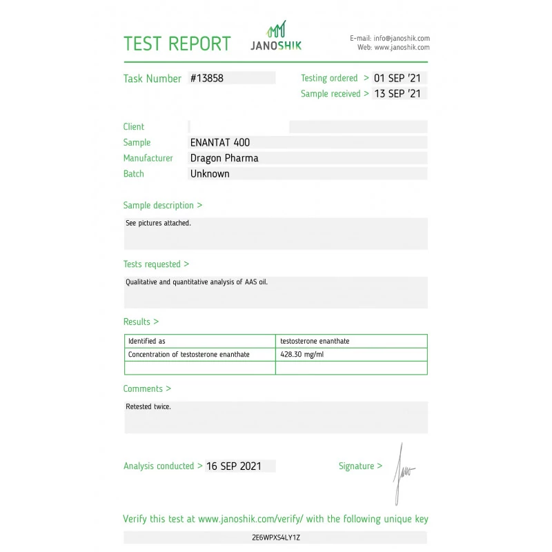 enantat 400 lab quality results