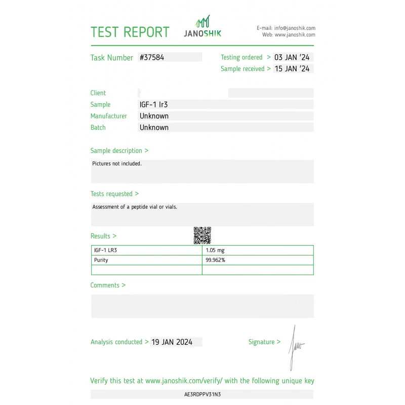 igf-1 lr3 lab quality results