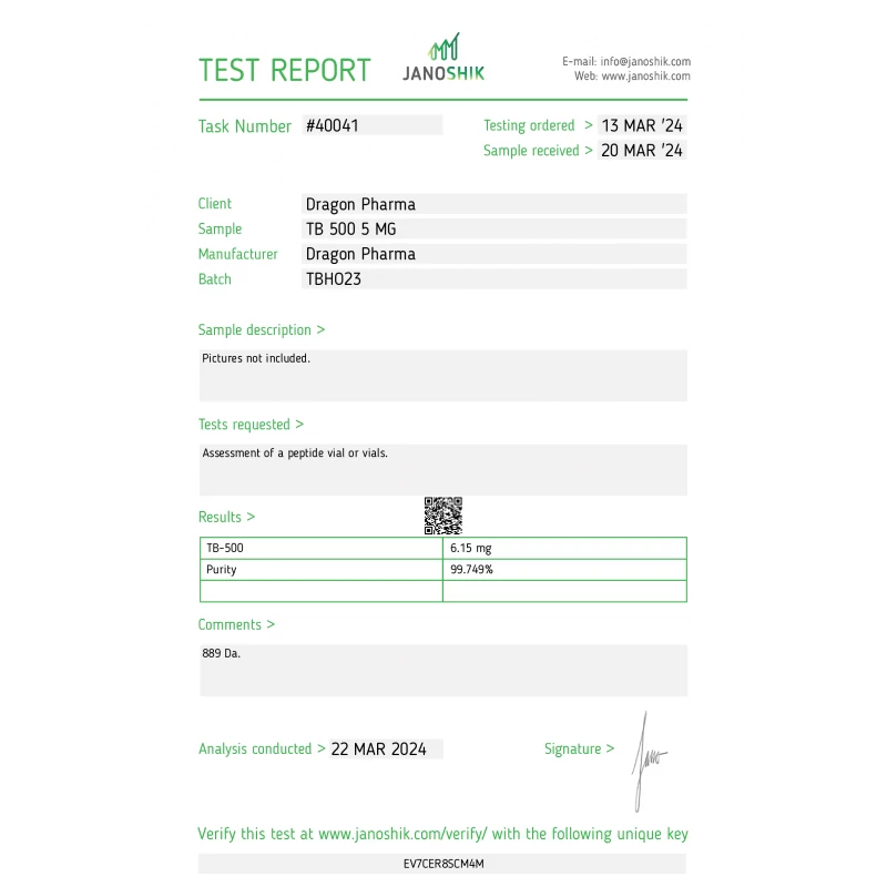 tb 500 lab quality results