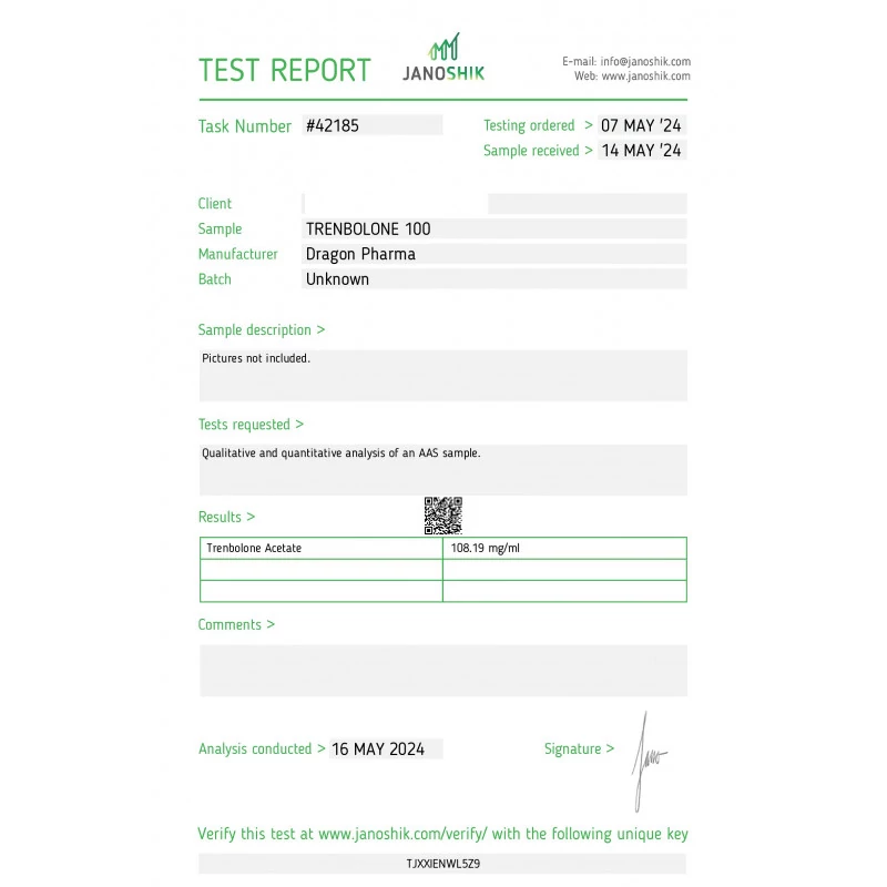 trenbolone 100 lab quality results